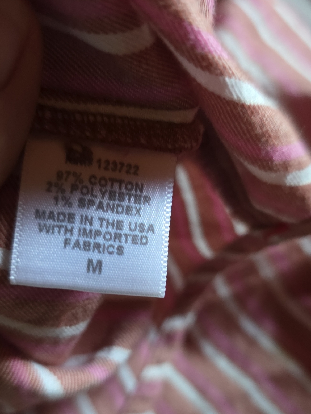 Xirena Aerin Top Striped Blouse Sz M Button Up Pink White Boho Classic Relaxed - Picture 10 of 11